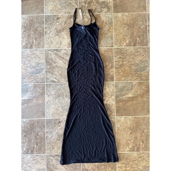 Skims Soft Lounge Long Slip Dress Onyx Size Small - Picture 8 of 12